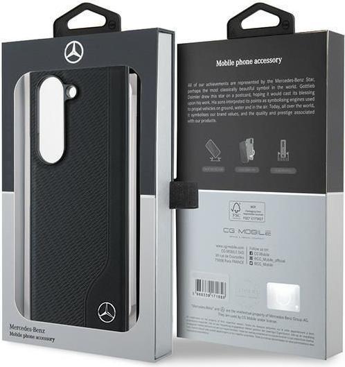 Image du produit Mercedes MEHMZFD623RBGVK Z Fold6 F956 czarny/black Leather Wood Imitation MagSafe (Samsung Galaxy Z Fold6)