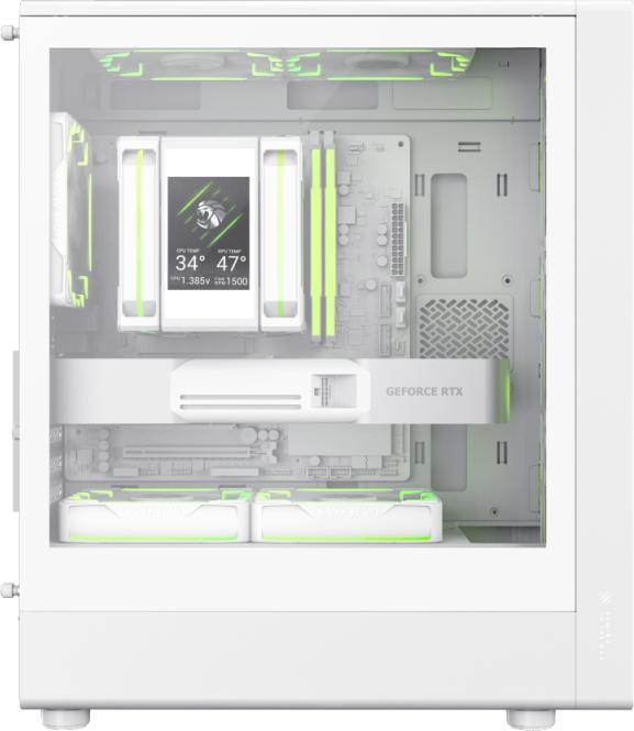 Actual product image GameMax Boitier Mini Tour Micro ATX Aeris 330 ARGB avec panneau vitré (Blanc) (ITX, mATX)