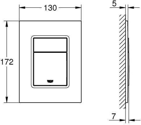 Image du produit Grohe Skate Cosmopolitan S Bestätigungsplatte, in S-Size, alpinweiss