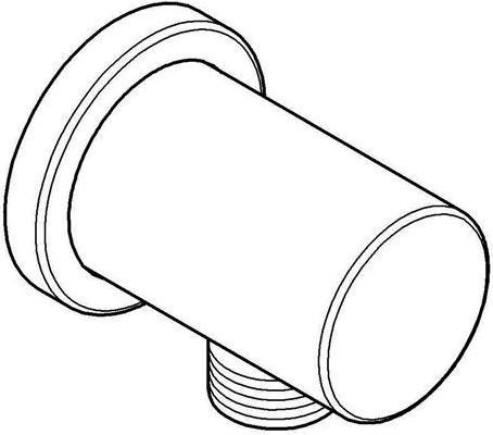 Actual product image Grohe Wall connection Rainshower 1/2inch, round rosette hard graphite