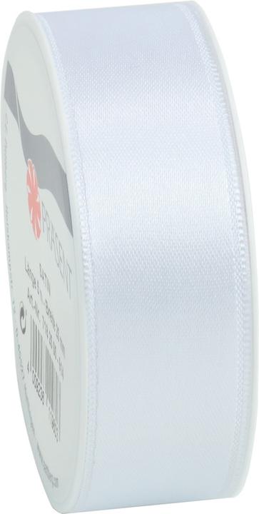 Actual product image Pattberg Gift ribbon satin 25mmx5m white, satin ribbon wound up