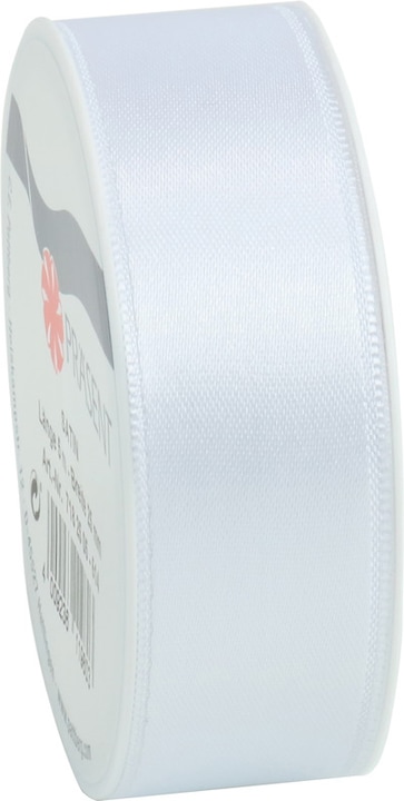 Produktbild Pattberg Geschenkband Satin 25mmx5m weiss, Satinband aufgewickelt (Geschenkband)