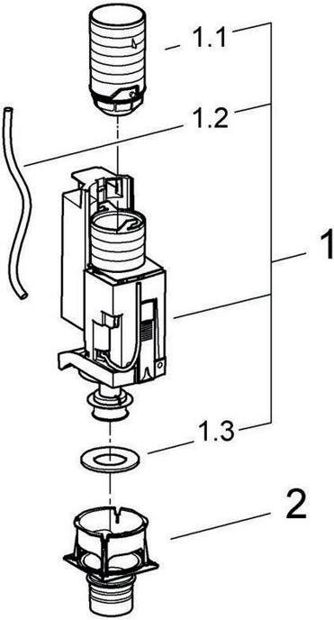 Productafbeelding Grohe 2-spoel ombouwset voor inbouwreservoir GD 2