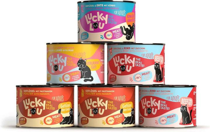Produktbild Lucky Lou Adult Tasty-Mix (Adult, Senior, Welpe + Kitten, 6 Stk., 1537 g)