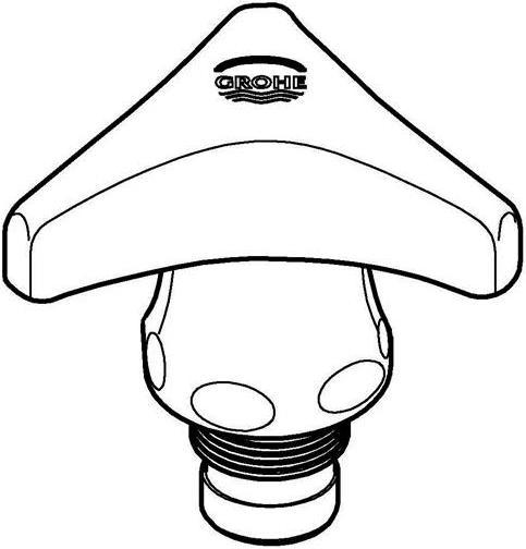 Actual product image Grohe Top 3/8" Trecorn handle Mark blue chr