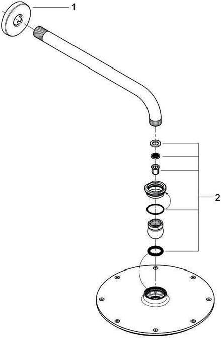 Image du produit Grohe Set de douche de tête Rainshower C 210 286mm chromé (1 Type de jet, 16.50 l/min)