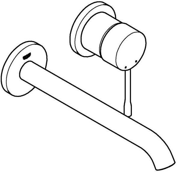 Produktbild Grohe 2-Loch-Waschtischbatterie ESSENCE Ausldg 230mm ha graph gebü