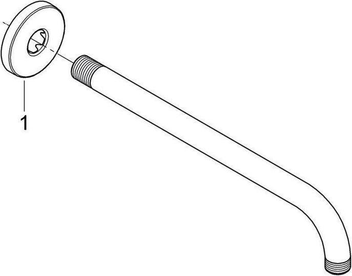 Produktbild Grohe Brausearm RAINSHOWER Ausladung 286mm chrom