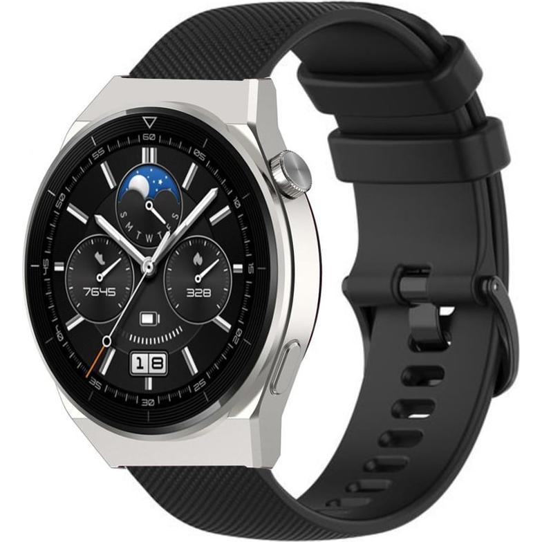 Thumbnail - Strap-it Silikonarmband (Silikon), Uhrenarmband, Schwarz