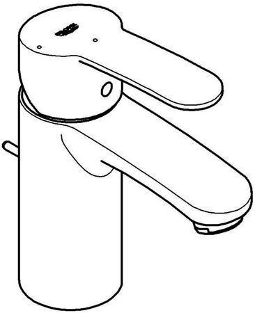 Actual product image Grohe EH-WTbatt EUROSTYLE C 1/2inch Slim ZAG chrome
