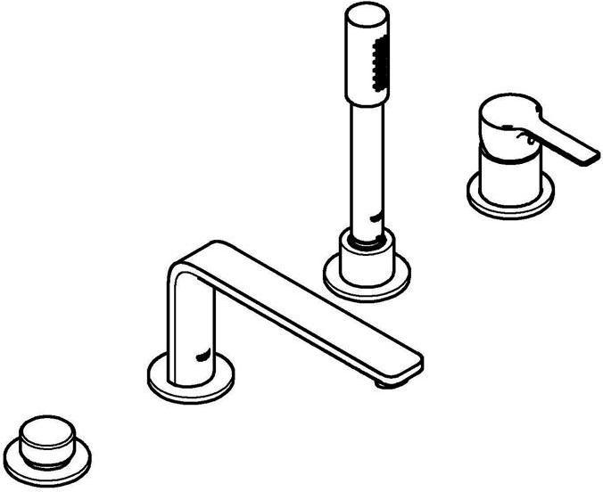 Produktbild Grohe 4L-EH-Wannenkombi LINEARE chrom