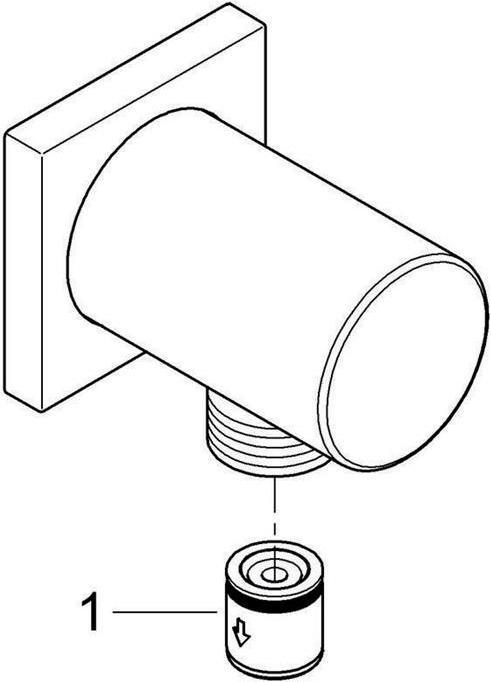 Produktbild Grohe Wandanschlussbogen Rainshower 1/2" chr eck Ros