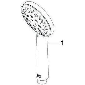 Thumbnail - Dornbracht, Duschbrause, Dornb Handbrause Durchfluss max. 15 l/min chrom (5 Strahlarten, 15 l/min)