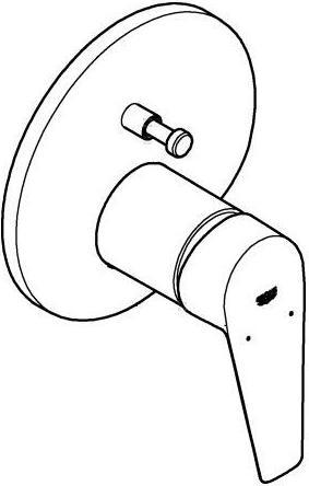 Produktbild Grohe Einhand-Wannenbatterie BAUEDGE chrom