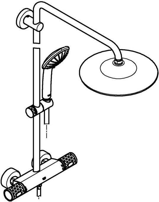 Actual product image Grohe Shower system EUPHORIA SYSTEM 260 with thermostatic mixer chrome