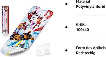 Actual product image Activity Board Non-slip bath mat for children - anti-mould bath mat compartments, antibacterial, with suction cups