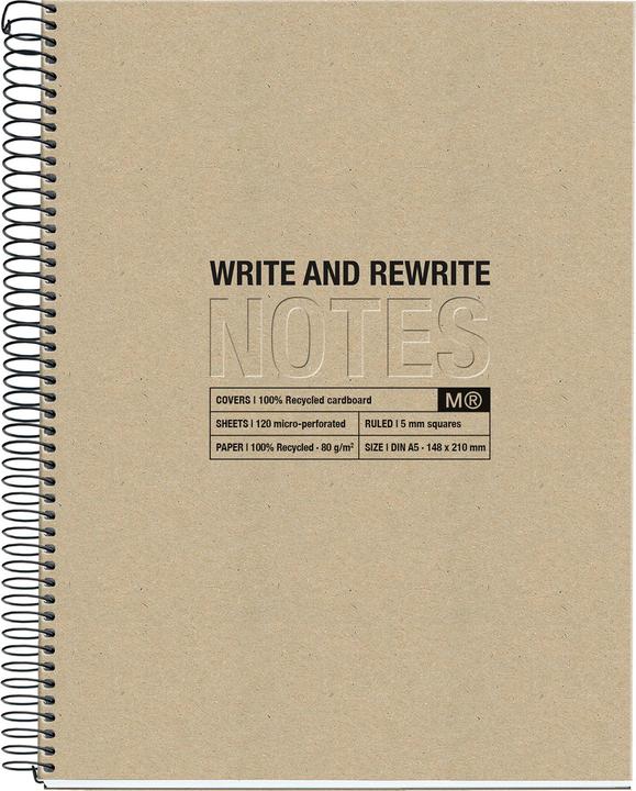 Actual product image Miquelrius Message Notebook (A5, Checked, Hardcover)