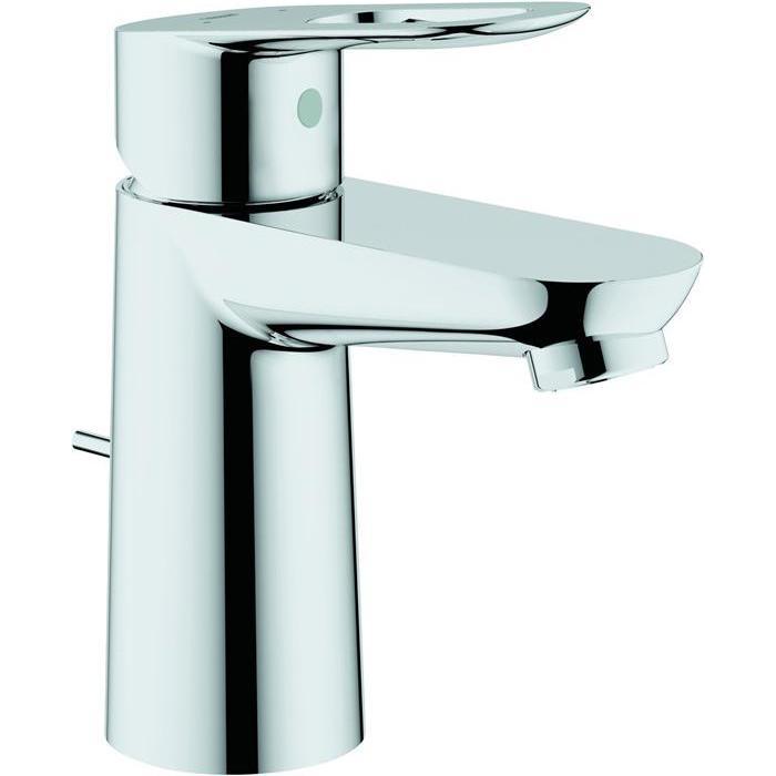 Grohe, Badarmatur, Einhand-Waschtischbatterie BauLoop 1/2Zoll, S-Size chrom