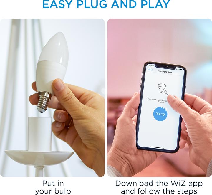 Produktbild WiZ Tunable White & Color (E14, 4.90 W, 470 lm, 2 x, F)