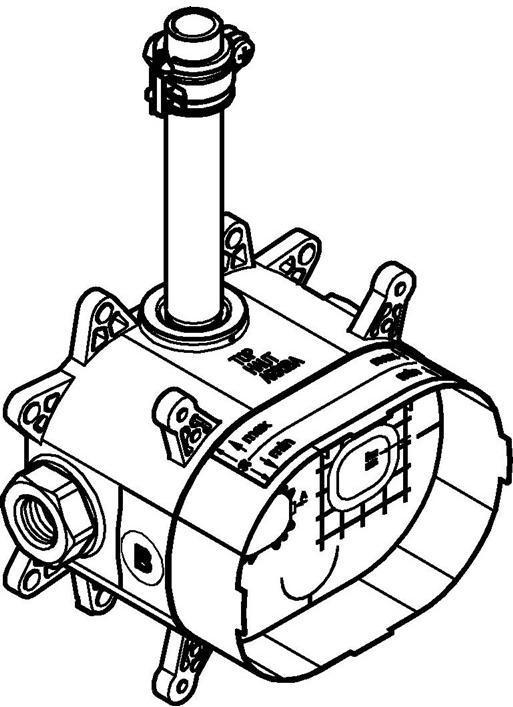 Produktbild Grohe Rohbauset RAINSHOWER 360 für Kopfbrauseset chrom