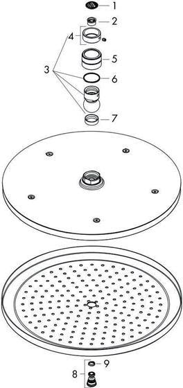 Actual product image hansgrohe HG overhead shower CROMA 280 AIR 1JET DN 15 EcoSmart 9 l/min chrome (1 Beam types, 9 l/min)