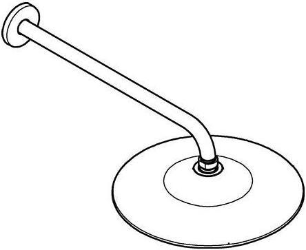 Actual product image Grohe Overhead shower set Euphoria 260 380mm chrome (3 Beam types, 7.50 l/min)