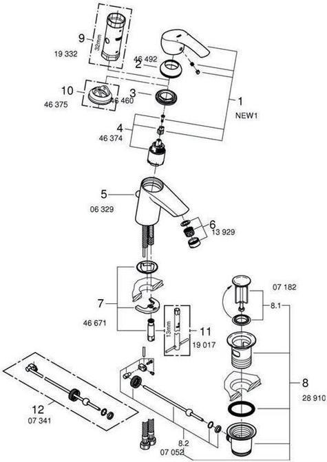 Produktbild Grohe EH-WTbatt EUROSMART S-Size chrom