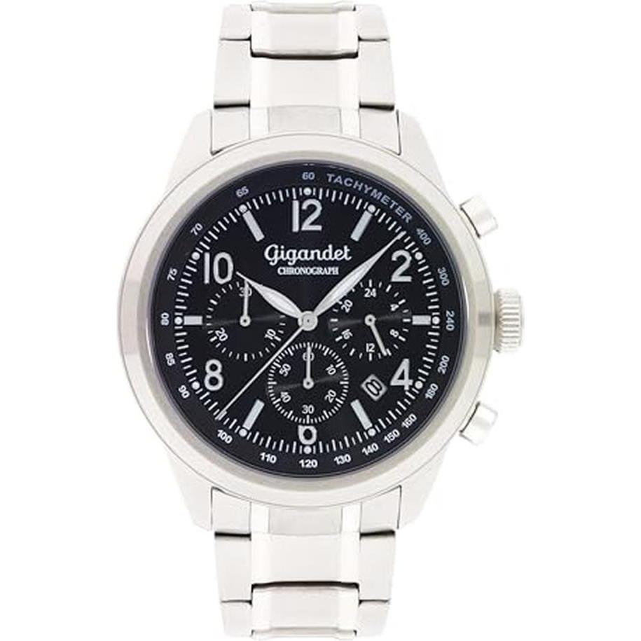 Gigandet, Orologio da polso, Analoge Sportchronograph mit Tachymeter und 100 m Wasserdichtigkeit, Nero, (Cronografo, Orologio da polso analogico)