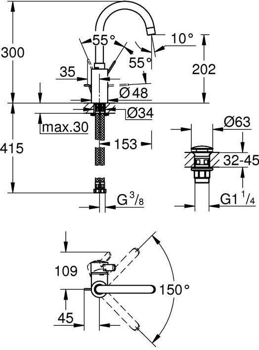 Immagine prodotto Grohe EH-WTbatt EUROSMART C 1/2" Taglia L chr