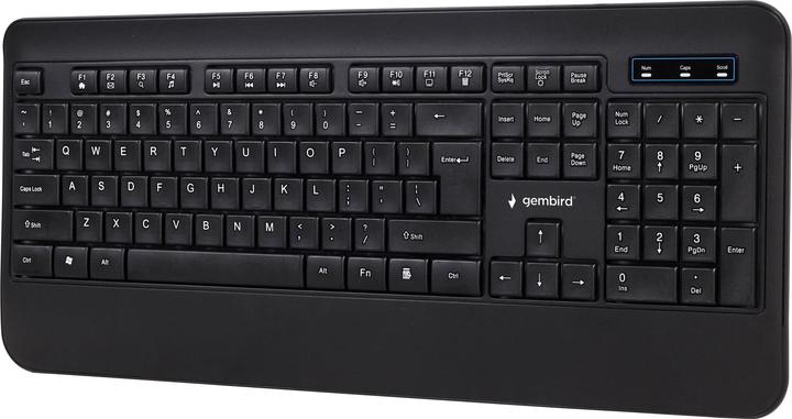 Actual product image Gembird /'Rainbow/' Illuminated Multimedia Keyboard, black, US Layout (US, Cable)