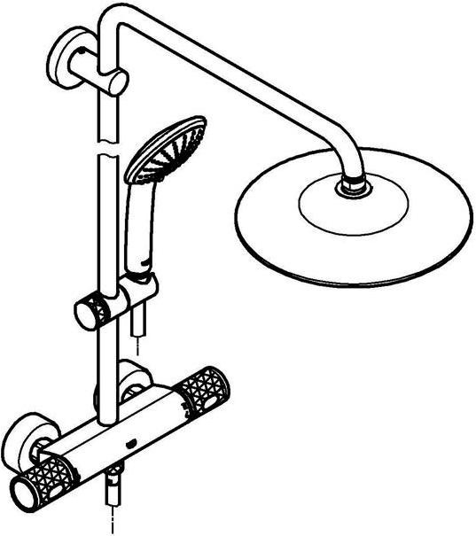 Actual product image Grohe Shower system EUPHORIA SYSTEM 260 with thermostatic mixer chrome