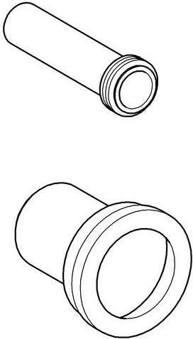 Actual product image Grohe WC inlet and outlet fitting for wall-hung WC