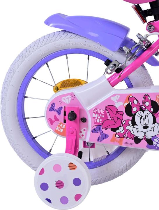 Produktbild Disney Minnie Cutest Ever 14 Zoll Kinderfahrrad Pink - Sicherheit und Komfort mit abnehmbaren Seiten (14")