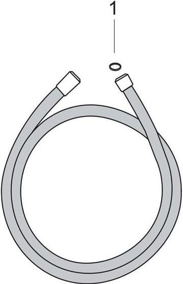 Produktbild hansgrohe HG Brauseschlauch ISIFLEX 1600mm Edelstahl-optik (160 cm)