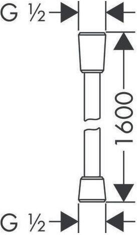 Produktbild hansgrohe HG Brauseschlauch ISIFLEX 1600mm Edelstahl-optik (160 cm)