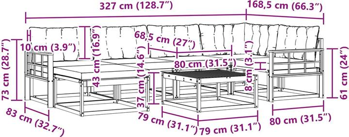 Produktbild vidaXL Outdoor-Sofagarnitur