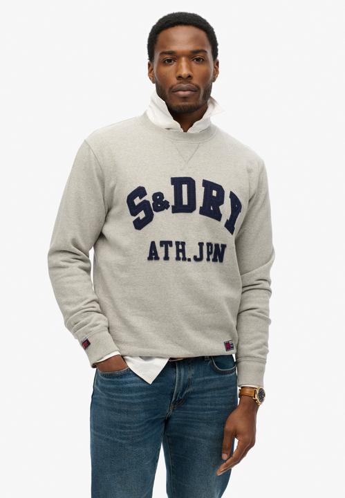 vintage sweat hellgrau meliert