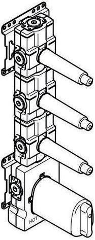 Actual product image Dornbracht Dornb UP thermostat module 3/4inch, with 3 valves