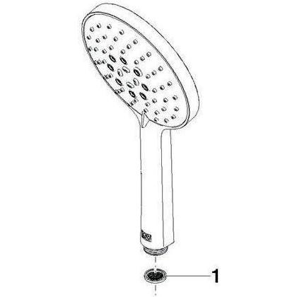 Thumbnail - Dornbracht, Duschbrause, Dornb Handbrause Durchfluss max. 15 l/min chrom (5 Strahlarten, 15 l/min)