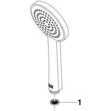 Thumbnail - Dornbracht, Duschbrause, Dornb Handbrause Durchfluss max. 15 l/min chrom (1 Strahlarten, 15 l/min)