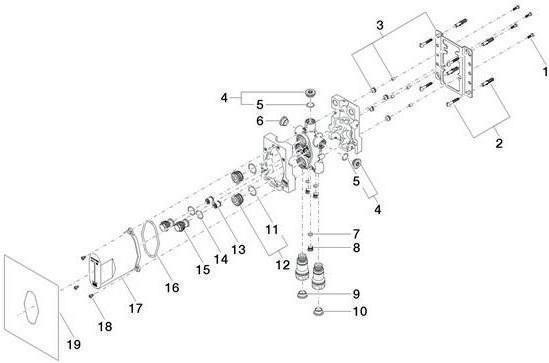Actual product image Dornbracht Dornb built-in body G 1/2, flush-mounted thermostat