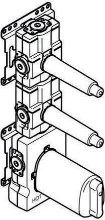 Actual product image Dornbracht Dornb UP thermostat module 3/4inch, with 2 valves