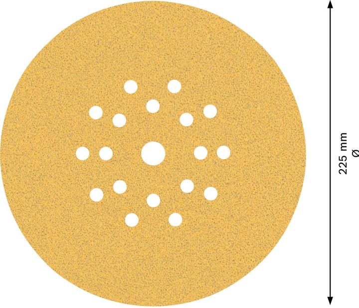 Produktbild Bosch Professional Zubehör EXPERT C470 Schleifpapier mit 19 Löchern für Trockenbauschleifer, 225 mm, G 80, 25-tlg. (80)