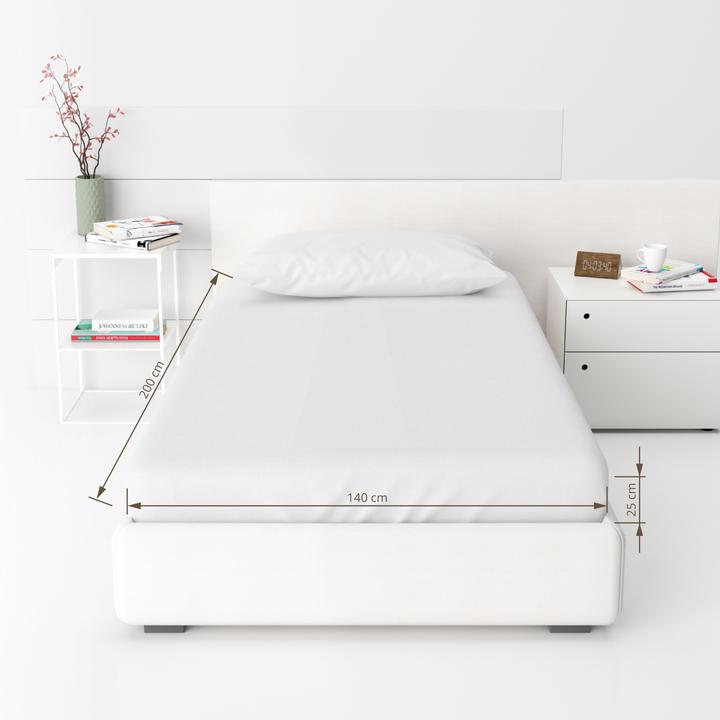 Image du produit Domoletti Fitted Sheet Sateen (140 x 200 cm)
