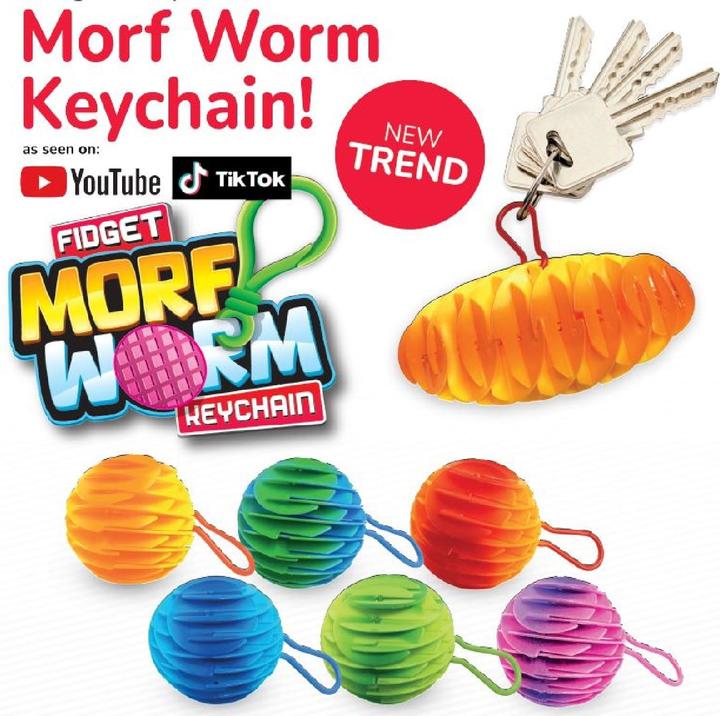 Toi-Toys Schlüsselanhänger Morf Worm Fidget