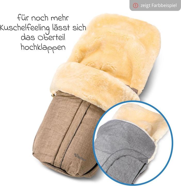 Actual product image Fellhof Fusssäcke für Kinderwagen & Buggys Lammfell-Fusssack Aspen für Buggy, Sport-