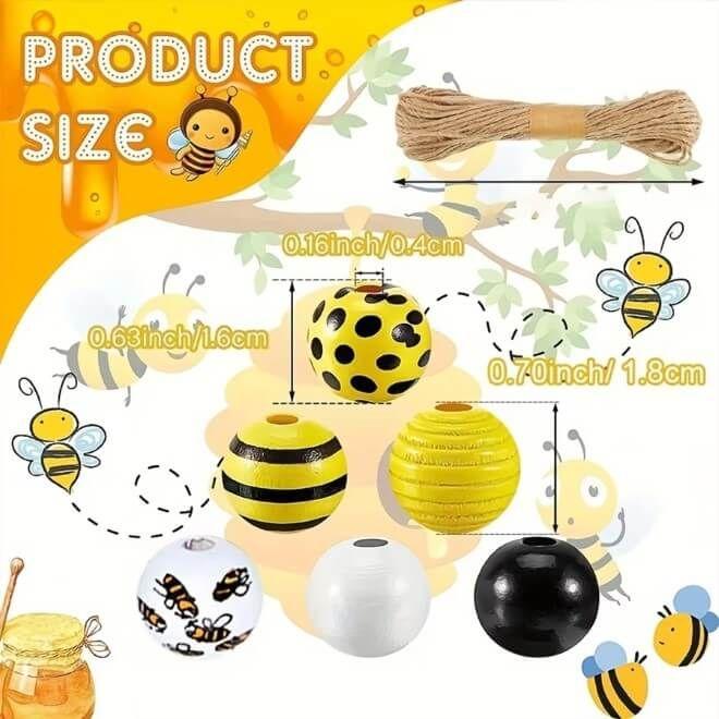 Image du produit MU Classic Bijoux en perles de bois d'abeille pour le bricolage