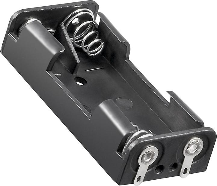 AccuCell Batteriehalter für 2x AAA Micro LR03 Abmessungen 53x24,5x13mm mit Lötfahnen U-Form