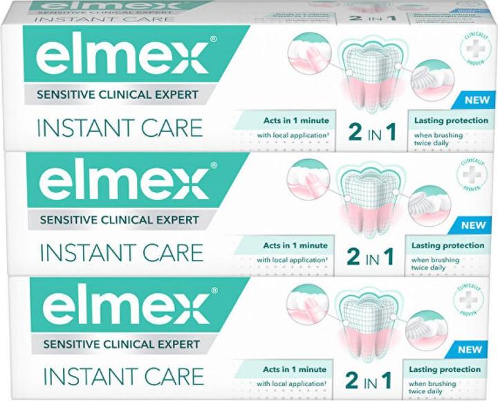 Actual product image Elmex Zahnpasta Sensitive Clinical Expert Instant Care Trio 3 x 75 ml (75 ml)