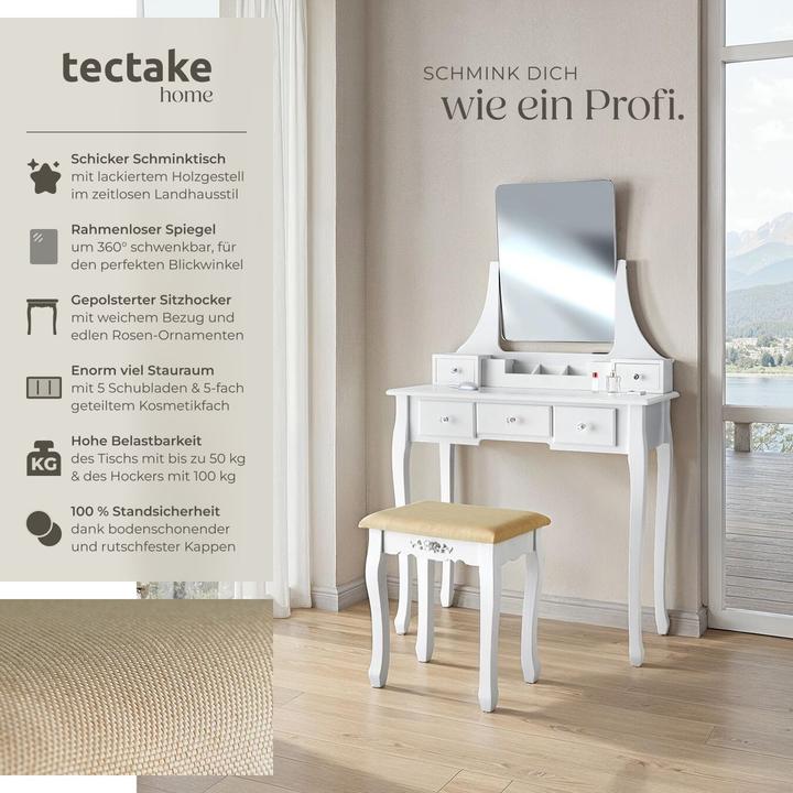 Produktbild tectake Claire (80 x 40 x 138 cm)